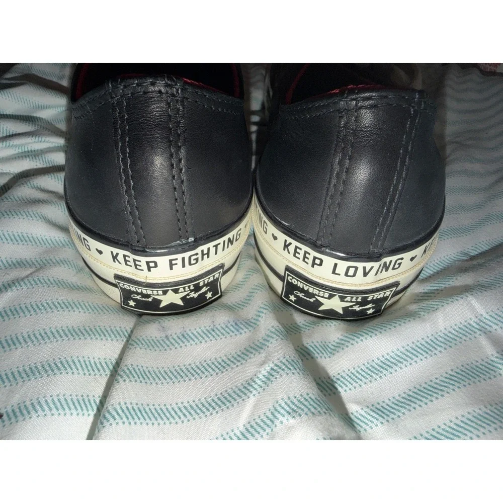 Converse Chuck Taylor All‎ Star Love Fearlessly Black Leather Low Top - Picture 4 of 7